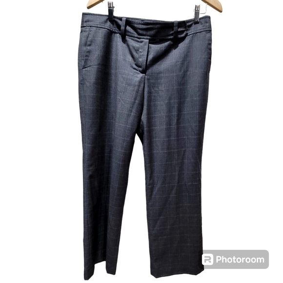 Ann Taylor 12P Plaid Office Career Dress Pants Pockets Contemporary Minimalist - Picture 1 of 9